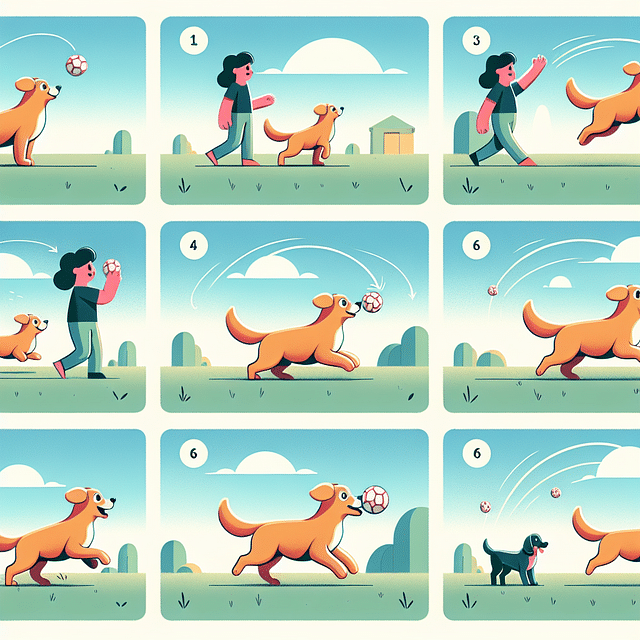 dog fetching from long distance