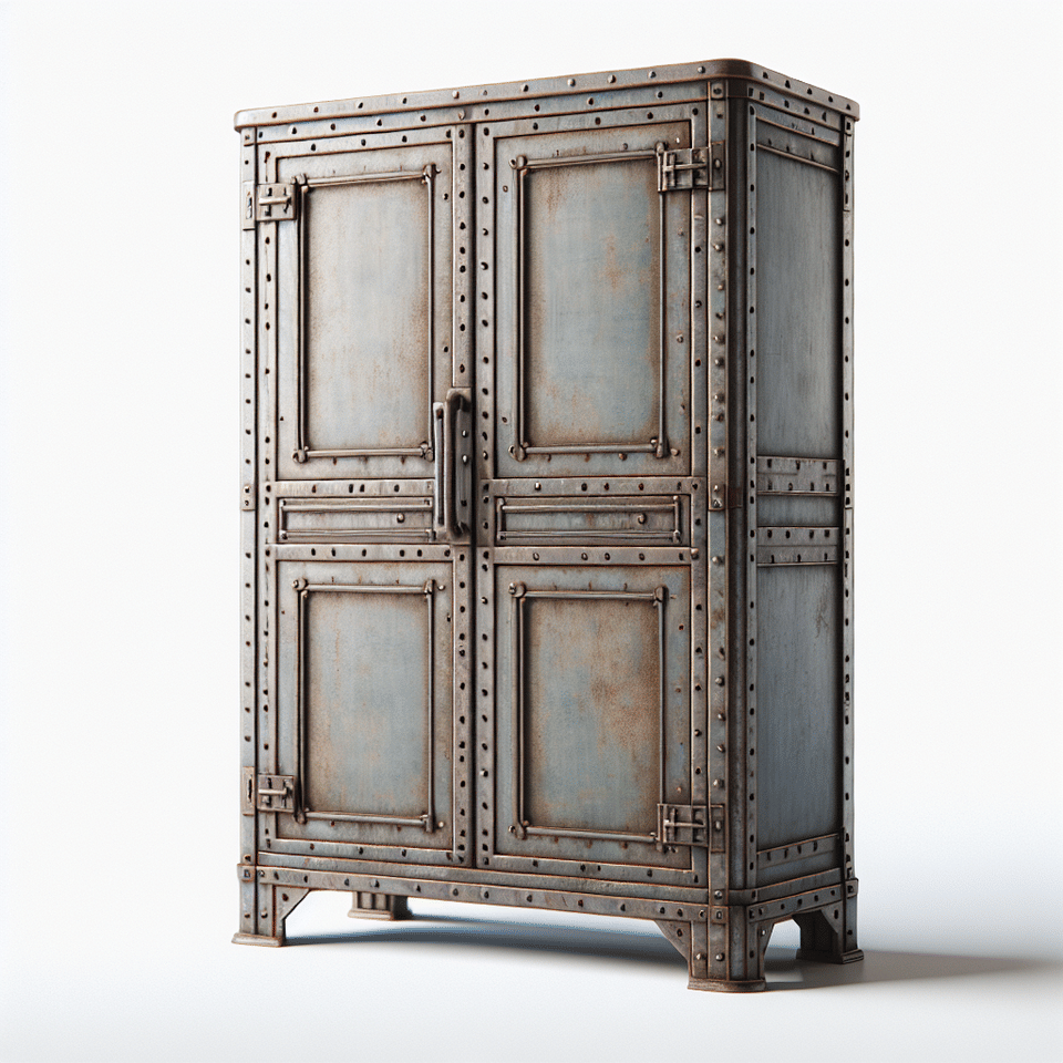 3 Doors Cabinet - Industrial Factory Original Color 1930