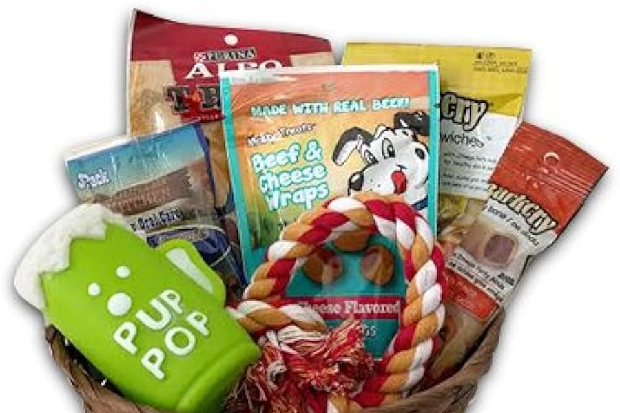 gourmet dog treats basket