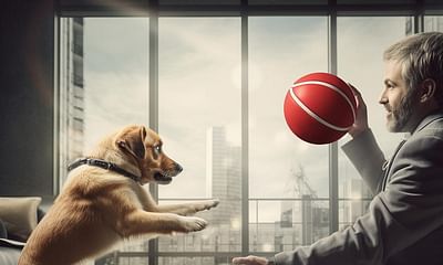 How can a dog owner help their dog overcome an obsession with balls?
