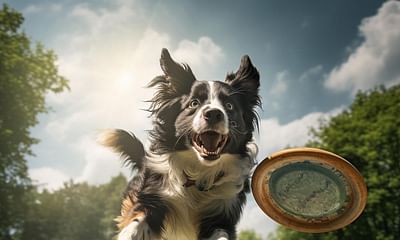 How can I train my dog to catch a flying disc?