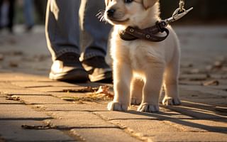 How can I train my puppy to walk on a leash without biting it?