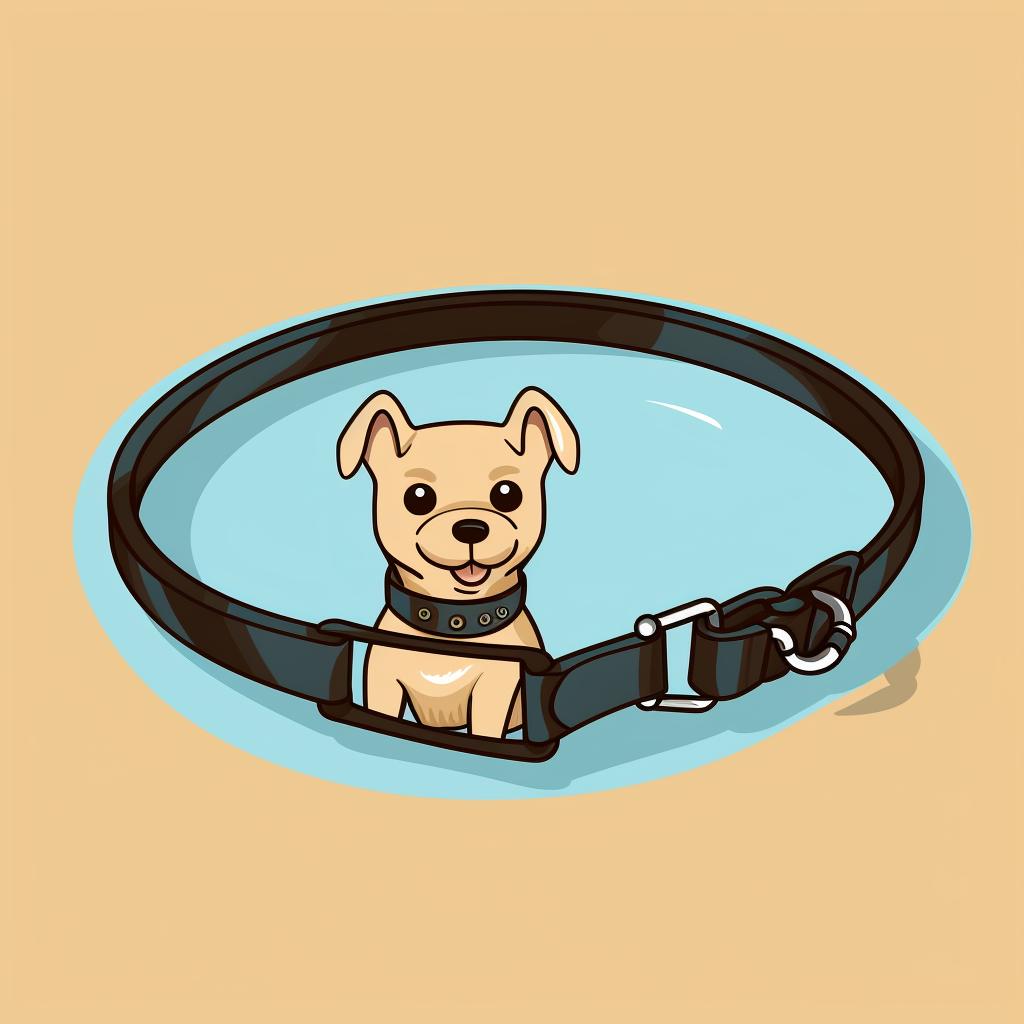 Leash attached to a puppy's collar